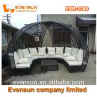 Wicker plastic synthetic rattan indoor outdoor sunbed