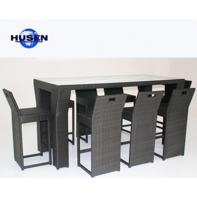 High Top Wicker Bar Table And Chair Set