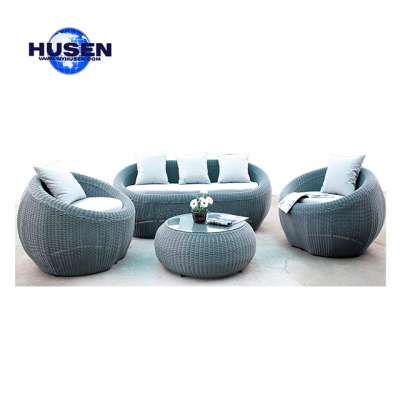 Half round  shape  of  Garden Sofa Set  For Three  Seat