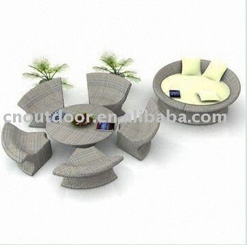 Outdoor Wicker Furniture, Used for Hotel and Banquet, Various Cushion Colors are Available