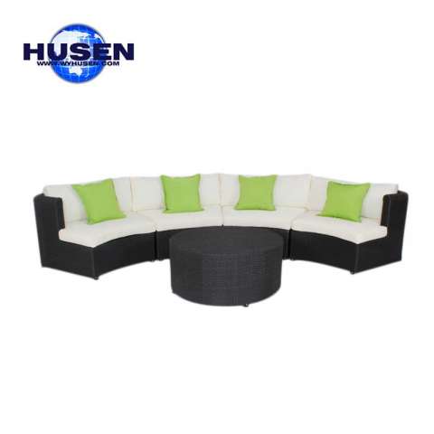 Chinese factory Moon Design Rattan Sofa Poly Rattan Furniture Outdoor