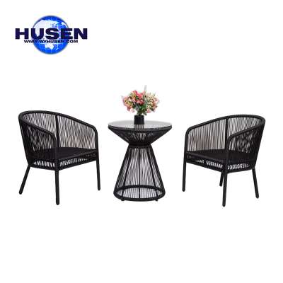 PE Rattan Furniture Outdoor Coffee Table And Chair Set